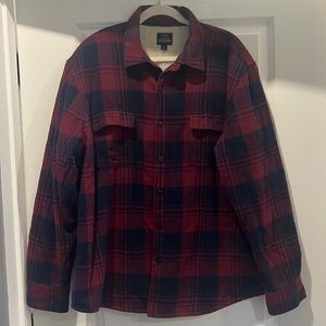 XL JCrew Sherpa lined sweater jacket